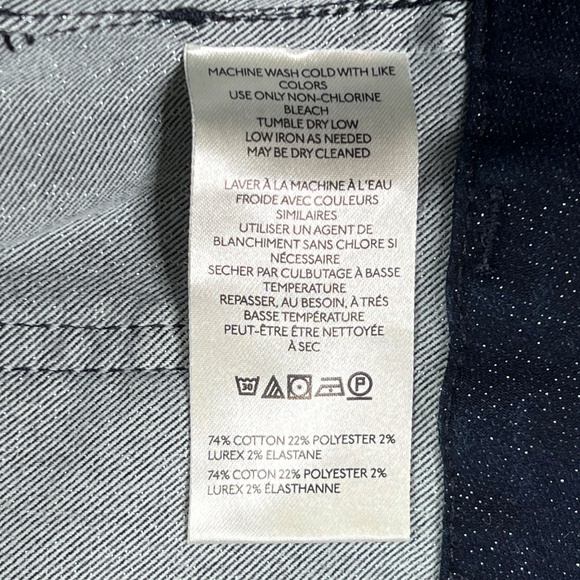 Anthropologie Maeve The Colette Sparkle Denim Cropped Wide Leg Jeans Size 26P - Picture 9 of 13